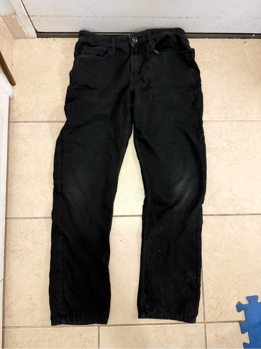 Classic Perry Ellis Black Straight-Leg Pants